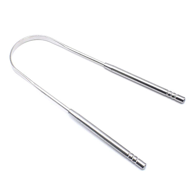 2Pcs Tongue Scraper Stainless Steel Tongue Cleaner Oral Care Hygiene Scraper Dental Oral Care Hygiene Health Care Tool