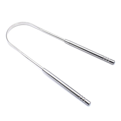 2Pcs Tongue Scraper Stainless Steel Tongue Cleaner Oral Care Hygiene Scraper Dental Oral Care Hygiene Health Care Tool