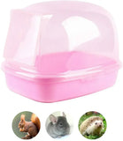 Chinchilla Dry Bath Hedgehog Sand Room Sauna Toilet Shower Room Small Animal Bath House Degu Squirrel Dust Bath Pets Bathroom