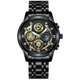 BINBOND Luxury Fashion Casual Quartz Men Watch Stainless Steel Strap Luxury Dial Luminous 30M Waterproof Business Men Wristwatch