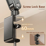 Foldable Bed/Desk Arm Mount Tablet Holder 360° Rotation Adjustable Aluminum Alloy Tablet Stand for IPad iPhone 4-12.9Inch Device