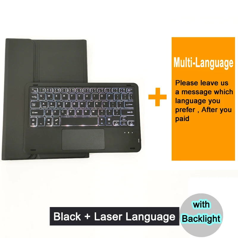 Bluetooth Keyboard Case For Xiaomi Pad 7 7 Pro 11.2 Trackpad Tablet Case Russian Arabic Hebrew Spanish Korean French Keyboard