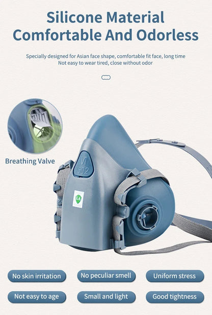 7502 Respirator Mask Protective Industry Painting Spray Dust Gas With 501 5N11 6001CN Chemcial Half Face