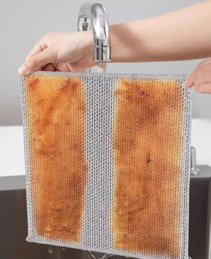 1-20 paños de limpieza mágicos de alambre de acero metálico de doble cara gruesos para cocina, vajilla, ollas, toallas, herramientas de limpieza
