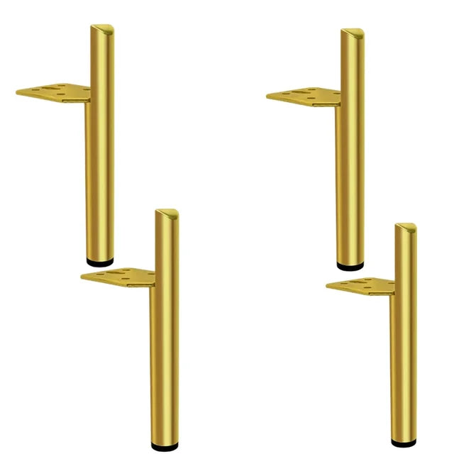 Base de silla personalizada de 4 piezas, con textura negra mate, accesorios para muebles, elegante sofá de hierro y metal, 15 cm y 20 cm. 