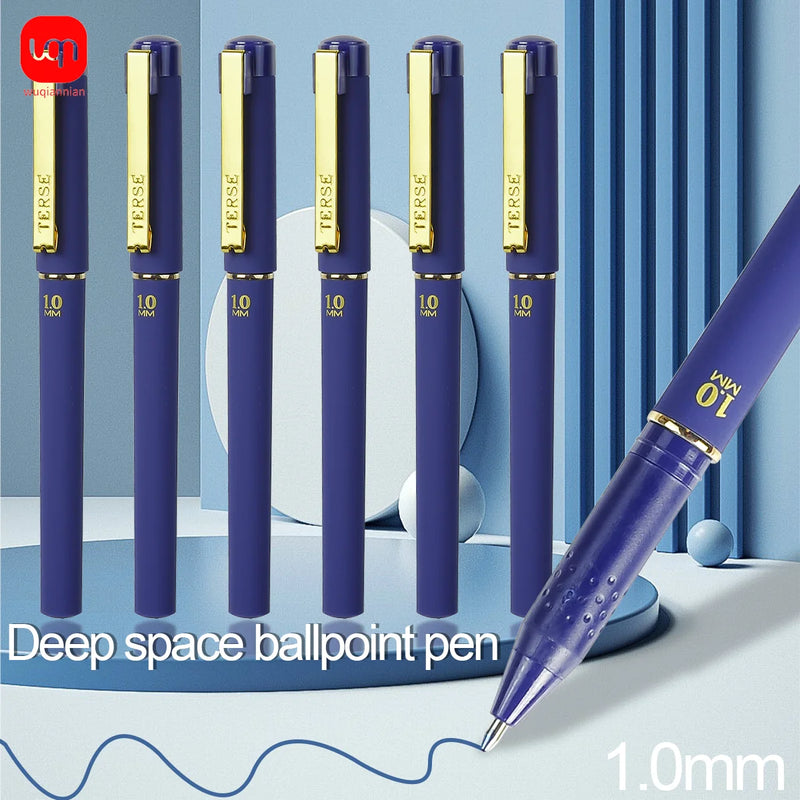WQN-3/6/12PCS Creative Blue Gel Pen, 1.0mm Nib, High-Quality Blue Ink, Smooth Writing, Suitable For Technical And Office Supplie