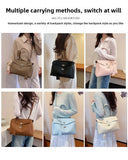 Casual Large Capacity Lychee Pattern Single Shoulder Slant Cross Bag Versatile Underarm Bag Simple Stylish Tote Bag