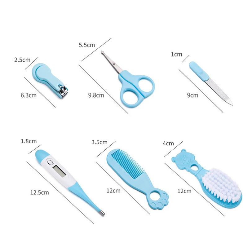 8pcs/Set Nail Clippers Baby Care Soft Comb Brush Care Combination Hair Comb Grooming Brush Set Nail Trimmer Tool Kit Healthcare
