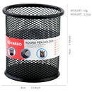 MOTARRO 1Pcs Pencil Holder Office Desk Metal Mesh Square Round Pen Pot Cup Case Container Organiser Durable Pencil Case