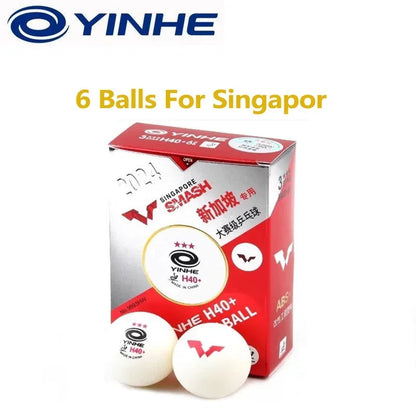 Original Yinhe WTT Ping Pong Balls 2024 Singapore Grand Slam Table Tennis Balls Seam H40+ ABS New Materials Ping Pong Balls