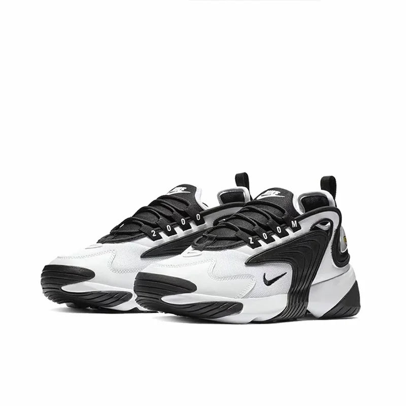 Nike Zoom 2K Air Speed Foam Non-Slip Breathable Mid-Top Air Cushion Casual Urban Commuting Running Shoes Women's Black and White Panda Ao0354-100