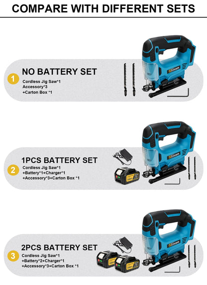 Gisam 26mm Electric Jigsaw Portable Cordless Saw Multi-Function Wood Cutting Woodworking Machines For Makita 18V Battery pin