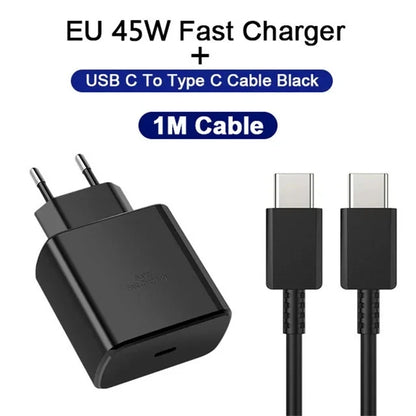 45W Snel Voor Samsung Oplader S24 S23 S22 S21 Ultra S20 Fe Plus A54 A53 A 52S A51 Snel Opladen Usb Type C Kabel Telefoon Accesso