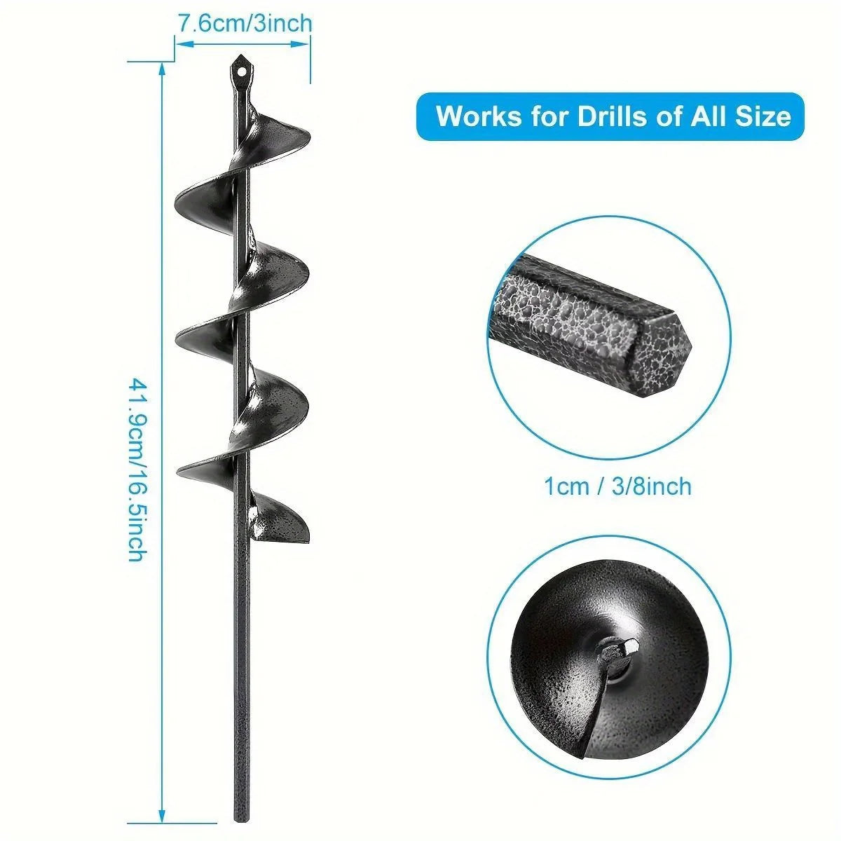 Garden loose soil twist dig pit planting tool alloy drill auger bit