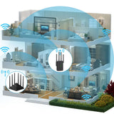 Repetidor WiFi inalámbrico de 1200 Mbps, amplificador de señal WiFi de doble banda 2,4 G, 5G, amplificador WiFi Gigabit 802.11ac, enrutador WPS.