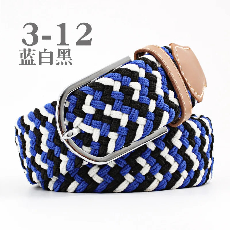 Stretch Woven Belt Unisex Canvas Belts Fashion Casual Student Belt Women Cinturon Male Waistband 105cm