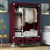 Armario simple Nuevo armario de almacenamiento Armario de 19 tubos de acero engrosados ​​​​de 112 cm de largo Viene con 3 cajas de almacenamiento, muebles para el hogar