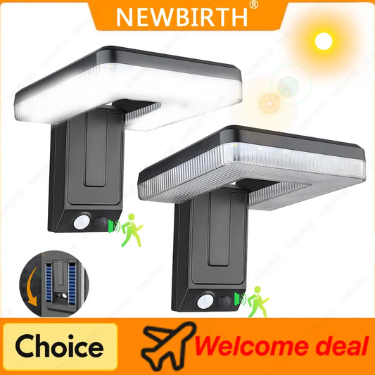New Outdoor Solar Sensor Wall Light, Folding Light with 3 Modes, 120° Adjustable, Waterproof, for Courtyard, Corridor, Balcony, Outdoor