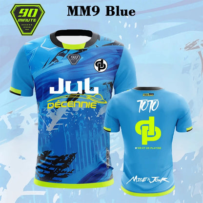 Jersey 90 Minute Mm9 Men's Street Wear 3d Printed Quick Drying Breathable T-shirt Children's 3d Round Neck Short Sleeve Top
