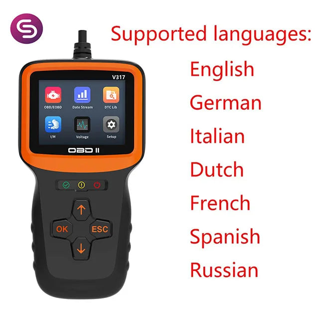 V520 v309  New OBD2 Scanner Professional Auto Engine System Lifetime Free Automotive DTC Lookup Code Reader Car Diagnostic Tool