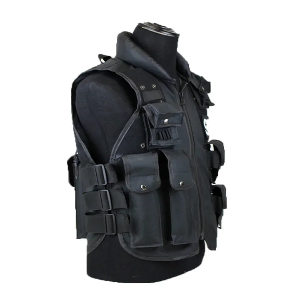 Chaleco táctico multibolsillos SWAT para caza al aire libre, entrenamiento, juego de CS, paintball, modular, guardia de seguridad