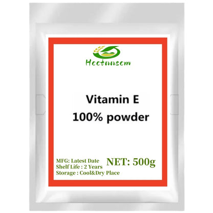 Suplementos de vitamina E en polvo y tocoferol. Suero regenerador antiarrugas. Blanqueador para acné localizado.