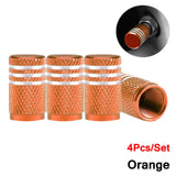 Dsycar 4pcs prata pneu de carro válvula hastes cap knurling estilo pneu tampa da válvula de alumínio haste da roda do pneu tampa da válvula de ar para nós schrader