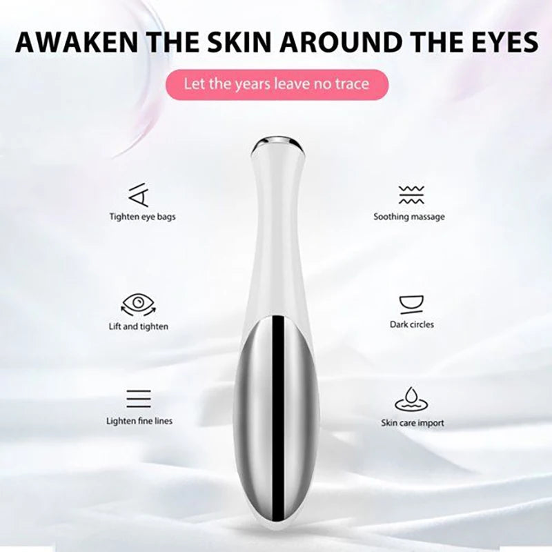 Portable Electric Eye Massage Pen Small Beauty Facial and Eye Care Dry Battery Power Supply Lightweight and Portable