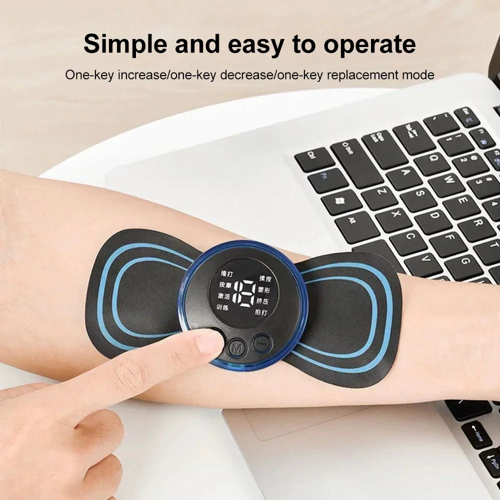 Mini Portable Neck Massager Electric Neck Stretcher for Cervical Muscle Pain Relief and Shoulder Relaxation Massage Patch