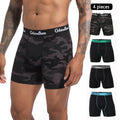4pcs Set Mid-Long Boxer Shorts Men's Underwear Male Underpants for Men Homme Boxershorts Slips Soft Panties Brand Sexy