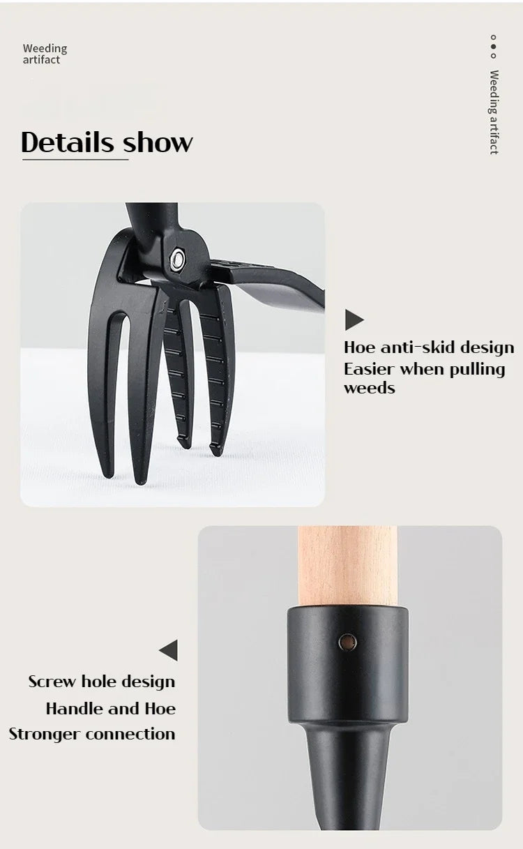 Stand Up Weed Puller Tool with Screw Holes Portable Weeding Head Replacement Gardening Digging Weeder Removal Accessory