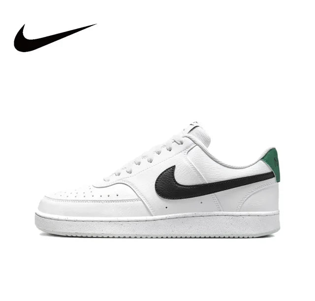 Nike novo tribunal visão 1 sapatos baixos masculinos e femininos tênis de moda casual primavera antiderrapante wearable tênis preto e vermelho