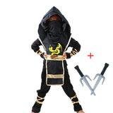 Ninja Costume Boy Halloween Kids Costume Boy Ninja Muscle Costume with Ninja Foam Accessories Best Children Gift