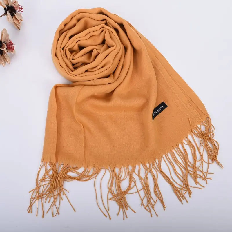 Bufandas de cuero en polvo para otoño e invierno, nuevas, de un solo color, al por mayor, para hombres y mujeres, 120 g, chal con diadema de un solo color.