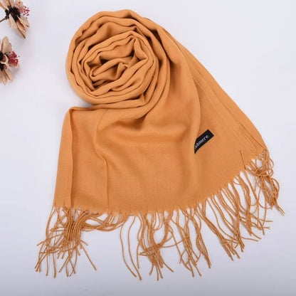 Bufandas de cuero en polvo para otoño e invierno, nuevas, de un solo color, al por mayor, para hombres y mujeres, 120 g, chal con diadema de un solo color.