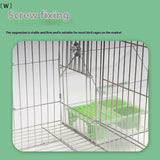 〔W〕Hanging Parrot Feeder Prevent Scattering Bird Feeding Bowl Multifunction Bird Bath Parakeets Bathtub Bird Cage Accessories