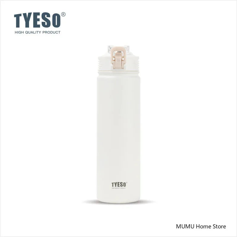Tyeso 600/750ML Stainless Steel Thermo Bottle Car Thermal Cup Sports Water Bottles Keep Cold and Hot Vacuum Flasks Insulated Cup