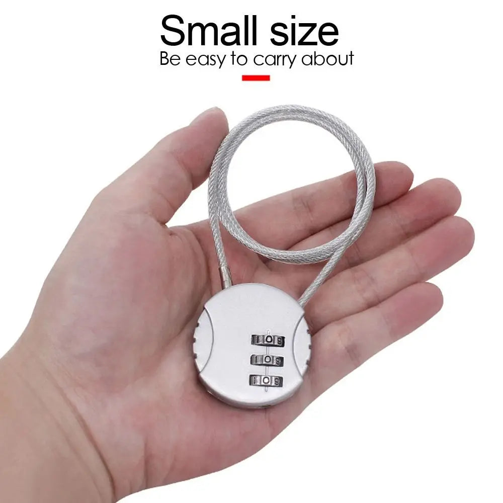 50cm Wire Rope Digital Padlock Password Code Security Lock Smart Combination Lock for Motorcycle Helmet Lock Extended Wire Rope