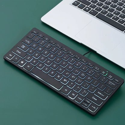 78 key Backlit Wired Keyboard Mini Small Laptop External Keyboard Portable Ultra-Slim Tablet Keyboard