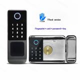 Tuya WIFI Double Side Fingerprint Lock Waterproof Outdoor Gate Passcode Rfid Card Keyless Smart Door Lock