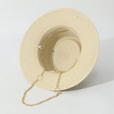 Summer Straw Hats for Women Ribbon Decoration Elegant Ladies Party Dress Hats Travel Beach Sun Hat Chapeau Femme