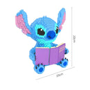 Anime Stitch Building Blocks Angel Scrump Guitar Holding Book Stitch Model Assembled Toys Children's DIY Mini Brick Figure