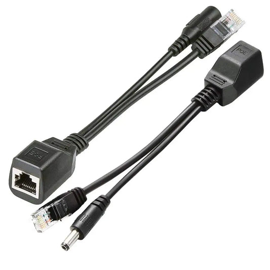 1 Pair Passive POE Cable Power Over Ethernet Adapter Cable Power Module Injector POE Splitter RJ45 12-48v For IP Camea 
