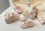 2026 Summer Kids Shoes Girls Sandals Lace Floral Princess Shoes Children Soft Sole Flat Party Dress Breathable Shoes
