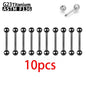 1/5/10pcs G23 Titanium External Internal thread Piercing Jewelry 14G 16G Long Industrial Sexy Barbell Barbell Ring Tongue
