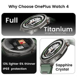 Smartwatch OnePlus Watch 4 – Tela LTPO AMOLED, GPS Dual, Resistência Militar e Bateria de Longa Duração