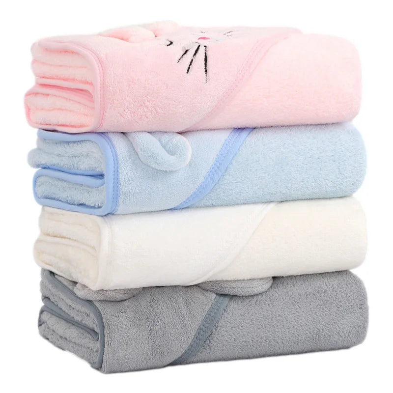 Toallas de baño con dibujos de animales para bebés, suaves y con capucha para recién nacidos, bata de baño para niños pequeños, cálida manta para dormir para niños y niñas.