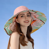 Xinbaoguan 100% Cotton European and American Cross-Border Women's New Double-Sided Fisherman Hat Summer Enlarged Brim Sun Hat