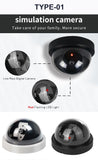 1PC Dummy Fake Camera with LED Red Light, Battery Operated, No Wiring Required, Indoor Outdoor Fake Dome Security Camera