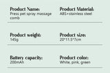Dog Comb Pet Steam Massage Brush Safe Round Head Soft Teeth Spray Hair Removal Comb for Dog Universal for Cats Dogs Accessories